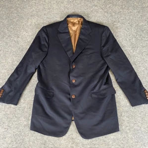 Ermenegildo Zegna Blazer Sakko Herren 52 R Schwarz Einreiher Kerb Revers - Bild 1 von 15