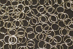 50 Nickel Plated Brass Sew On Rings for Roman Shades Cord Guide or Tie Back Ring - Picture 1 of 2