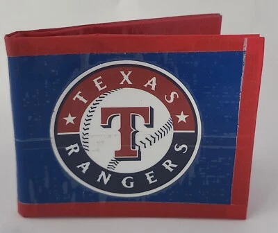 Texas Rangers Bi-Fold Duct Tape Wallet MLB Baseball handmade minimalist - Image 1 of 3
