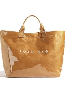 PVC Tote Bag Women's Letters Print Tote Bag Large Paper Tote Bag Carry All Bag - Picture 1 of 8