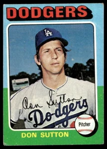 1975 Topps #220 Don Sutton HOF Los Angeles Dodgers VG-VGEX crease - Picture 1 of 2