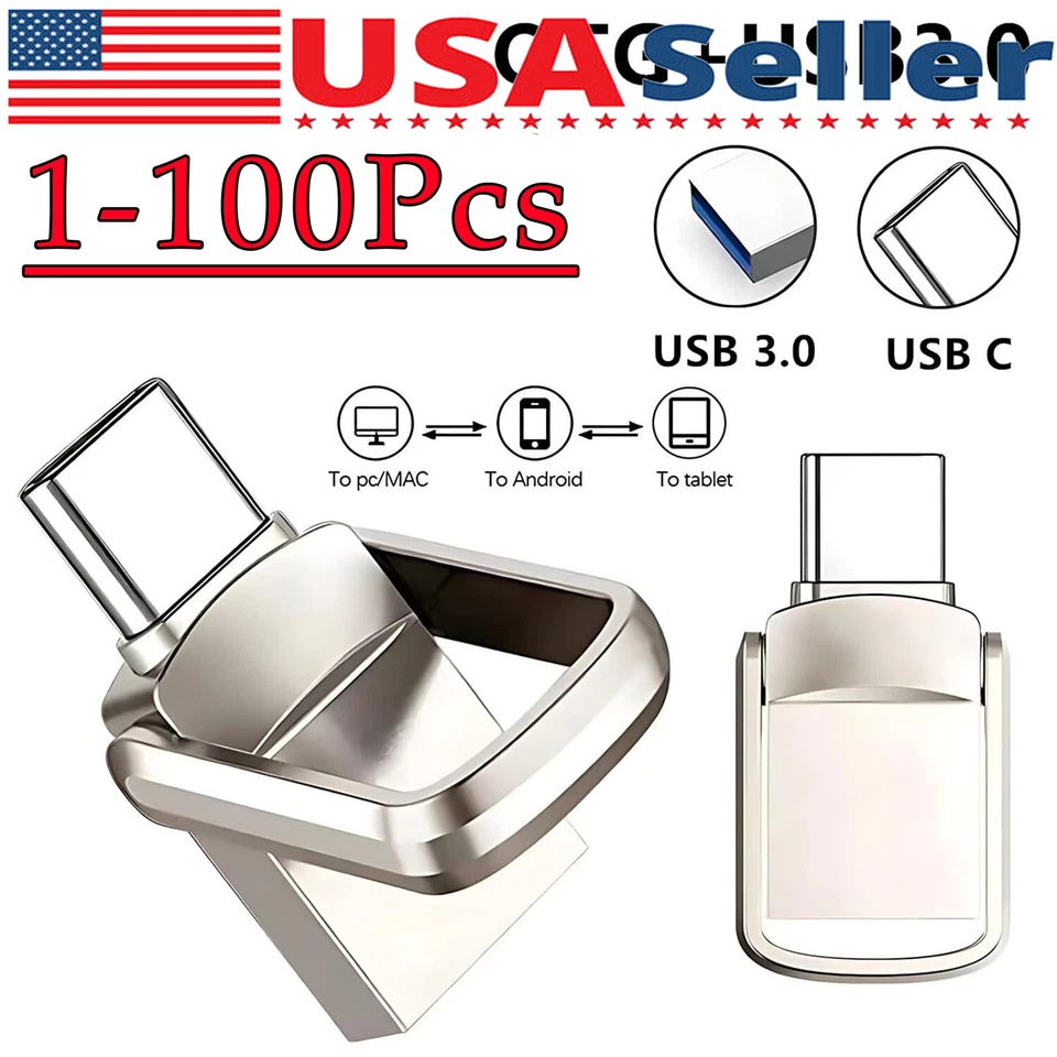 1/2TB Type C/USB-A USB 3.0 Flash Drive Thumb Drive Memory Stick for PC Lapto Lot - Image 1 of 4