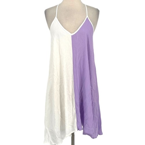 OFF WHITE Abito swing Saints & Hearts bianco sporco lilla taglia small nuovo con etichetta