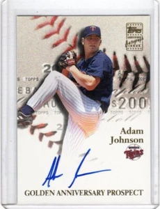 Tarjeta de Adam Johnson 2001 Topps Golden Anniversary autógrafos #GAAAJ envío gratuito - Imagen 1 de 2