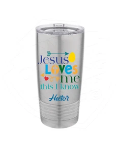 Jesus Loves Me This I know (Name) Easter Day Aluminium Becher 20 Oz. - Bild 1 von 1