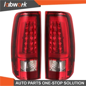 Labwork Tail Lights Brake Lamp For 03-06 Chevy Silverado 1500 2500 LED Red LH+RH - Picture 1 of 17