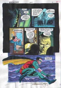 BATMAN DETECTIVE COMICS 680 OG PRODUCCIÓN ARTE CERTIFICADO DE AUTENTICIDAD FIRMADO ADRIENNE ROY PG 9 - Imagen 1 de 4
