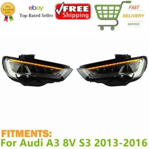 ✅2PCS LED DRL Headlight Assembly Set	For Audi A3 8V S3 2013-2016 Plug and Play - Bild 1 von 12