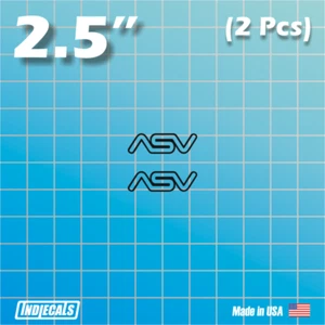 ASV 2 Pcs Black Vinyl Decal/Sticker 2.5 in x .7 in Die Cut More Colors! - Picture 1 of 3