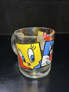 Looney Tunes Coffee cup Tweety Sylvester Bugs Bunny Warner Bros 1994 free ship - Picture 1 of 6