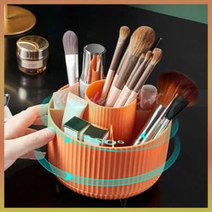 Estuche Cosmético Giratorio 360 Grados 6 Ranuras Mesa Maquillaje Pincel Soporte Almacenamiento - Imagen 1 de 14