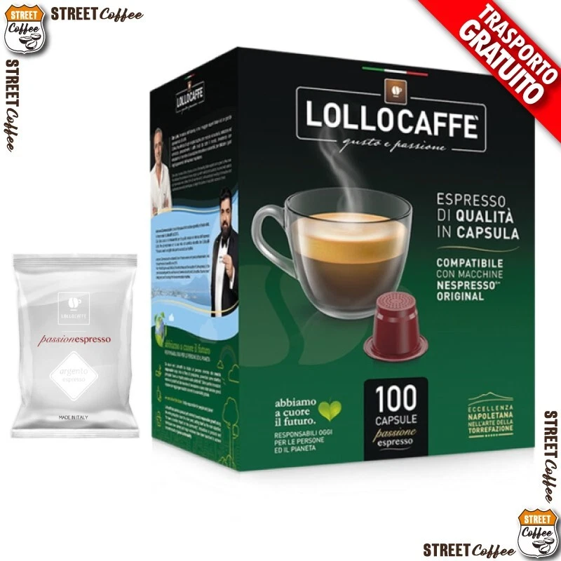 LOLLO CAFFE 300 Cialde Capsule Caffè Lollo Miscela Argento compatibili Nespresso gratis