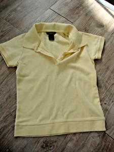 VTG Abercrombie & Fitch Polo Girls Small  Yellow - Picture 1 of 4