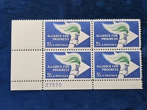 1963 US SCOTT#1234 5C STAMP BLOCK OF 4 - Picture 1 of 2