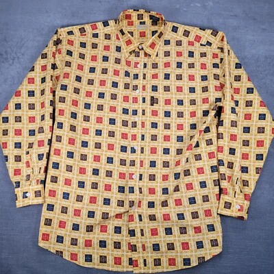 Enyce Button-Up Shirt Novelty Print Long Sleeve Casual Mens Streetwear Size XL - Image 1 of 4