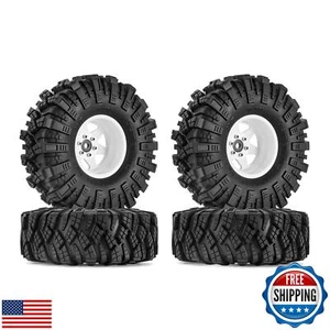 INJORA 1.9 S5 Mud Tires Set Offset -8.9mm Beadlock Wheel Rim for 1/10 RC Craw - Picture 1 of 5