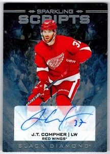 2024-25 Upper Deck Black Diamond Sparkling Scripts J.T. COMPHER SS-JC Wings Auto - Picture 1 of 1