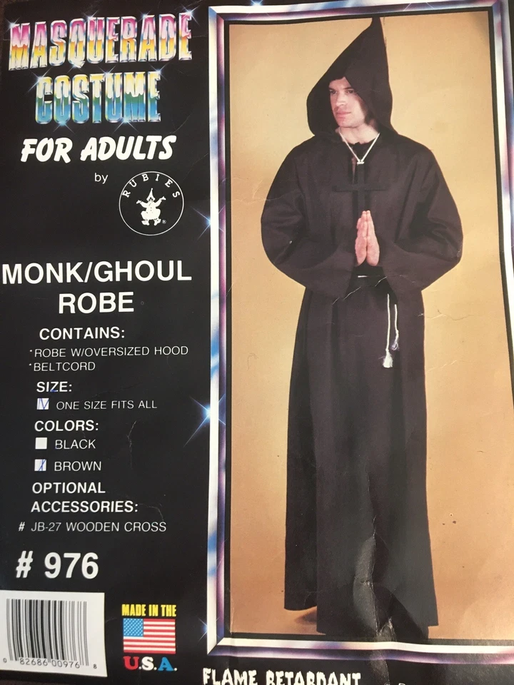 Halloween Renaissance Medieval Priest Monk Ghoul Robe Cosplay Costume by Rubies  - Image 1 of 1