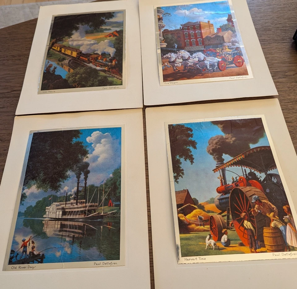 Impresiones metálicas grabadas americanas Paul Detlefsen 4 impresiones totales  Foto 1 de 4