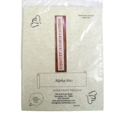 Wild-Heart Designs Alpha-Bits 14 Page Counted Cross Stitch Pattern& Instructions - Image 1 of 2