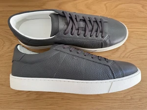 SANTONI Herren Grau Low Top Leder Sneaker / Schuhe / Made in Italy / 43EU / 10US - Bild 1 von 7