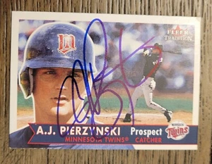 A J PIERZYNSKI Signed 2001 Fleer Tradition #357 Minnesota Twins Card AUTO - Picture 1 of 2