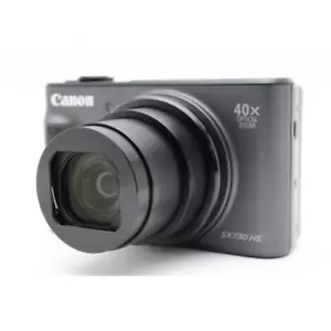 Canon PowerShot SX730 HS Black Compact Digital Camera w/ Charger and Battery - Picture 1 of 7