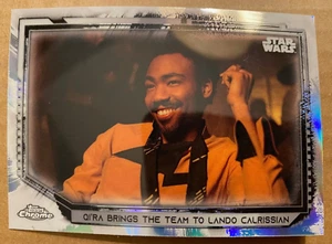 2021 Topps Chrome Star Wars Legacy Refractor QI'RA BRINGS TEAM TO LANDO #73 - Picture 1 of 2