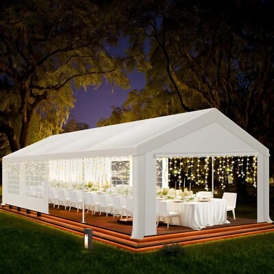 DEVO Partyzelt 3x9m Wasserdicht Hochzeitszelt Gartenpavillon für Familienfeiern Party