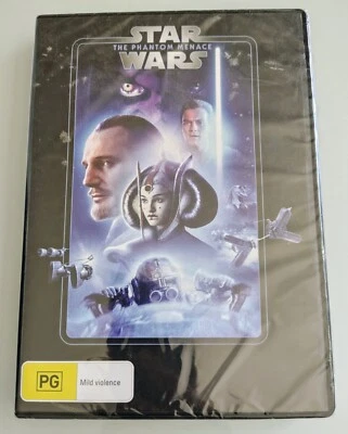 Star Wars The Phantom Menace - DVD 1999, Region 4 *NEW SEALED* Free Postage - image 1 of 2