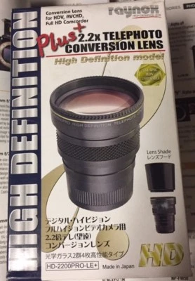 Raynox HD-2200PRO-LE 2.2X Telephoto SONY HDR-CX300/305E/ 27 30 30.5 34 37 43 mm - Image 1 of 4