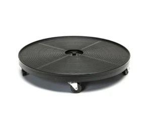Plant Dolly Caddy Stand Heavy Wheel Duty Pot Rolling Black Patio Planter 24 Inch - Picture 1 of 3
