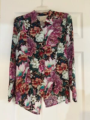 Nicole Miller Artelier Multicolor Silk Blouse Size XS - Image 1 of 4