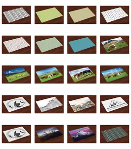 Ambesonne Printed Fabric Place Mats Set of 4 Easy Care Machine Washable - Picture 1 of 244