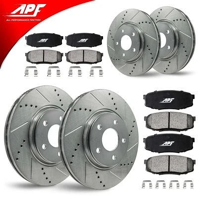 Front+Rear Zinc Drill/Slot Brake Rotors+Pad for Ford Explorer Sport Trac 2003-05 — 第 1/4 张图片