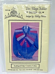 New Vintage The Village Peddler Pattern Co. Scalloped Edge Country Collar Sewing - Picture 1 of 3