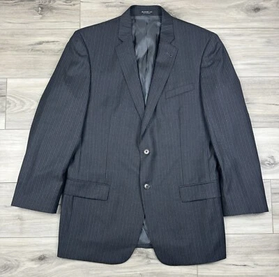 Blazer John Varvatos Star EE. UU. Para hombres 42 L Gris Oscuro Lana a Rayas Premium A Medida Foto 1 de 4