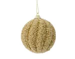 Kaemingk Bauble Foam Glitter Christmas Tree Hanging Baubles - Choice of Colour - Picture 1 of 8