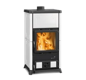 Stufa a legna 5 stelle NORDICA Fedora 8,3 kW rivestimento in maiolica bianco - Foto 1 di 1