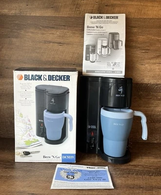 Black & Decker Brew N Go Single Serve Coffee Maker Filter Travel Mug Box Manual - Image 1 of 4