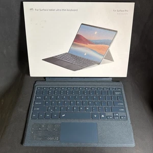 Ultra-thin Keyboard for Microsoft Surface Pro 7+/7/6/5/ 4/ 3 Cobalt w/Backlight - Picture 1 of 10