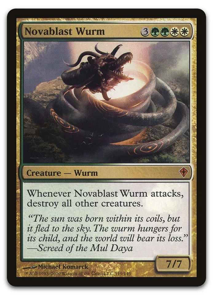 Novablast Wurm #119 (NM) Worldwake WWK Magic MTG - Image 1 of 1