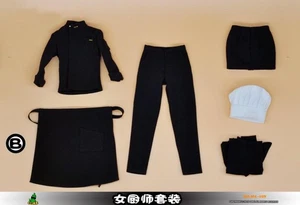 1/6 Cuke Toys Negro La Mujer Chef Uniforme [CK-MA029B] Vendedor de EE. UU. - Imagen 1 de 4