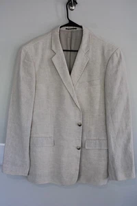 BEIGE NORDSTROM 100% ORMEZZANO LINEN SPORT COAT sz 46L suit jacket 46 LONG - Picture 1 of 5