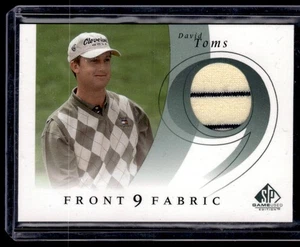 David Toms 2002 SP Game Used Front 9 Fabric #F9S-DT - Picture 1 of 2