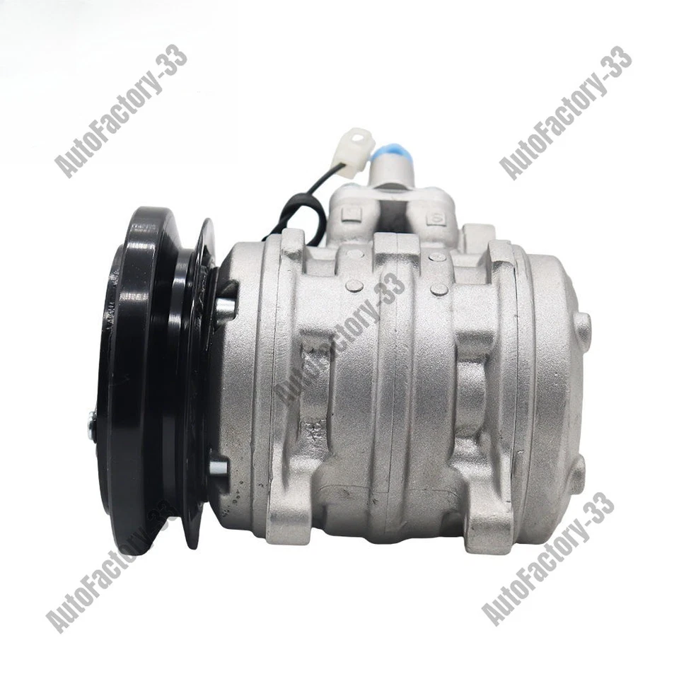 For Kubota 12V AC Compressor & A/C Clutch Replaces Denso 10P08E 447200-7443 CSW - Image 1 of 4