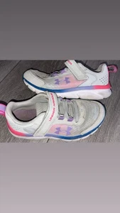 Under Armour Niñas Zapatos Tenis Talla 13K Gris Correa Cierre Correr Escuela - Imagen 1 de 8