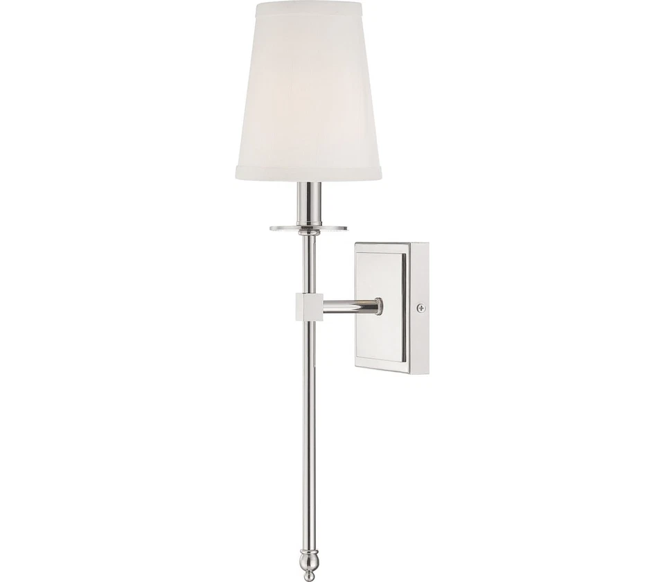 Savoy House 9-302-1-109 Monroe Wall Sconce, 1-Light 60 Watts, Polished Nickel - Image 1 of 1