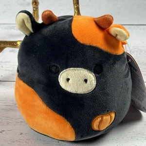 Squishmallows Halloween Jefferson the Pumpkin Cow 5 Inch Soft Plush New - Picture 1 of 6
