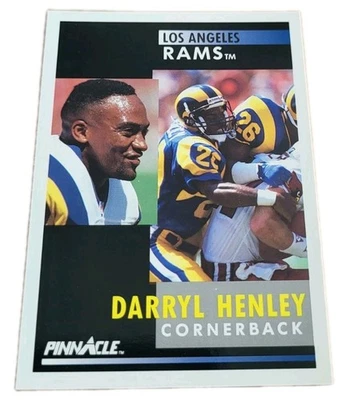 1991 Pinnacle #63 Darryl Henley Los Angeles Rams NFL Football Card (B9 - Image 1 of 2